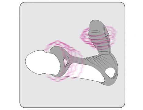 Pierścień wibrujący silikonowy Gladiator Adrien Lastic 9 cm z pilotem - 3