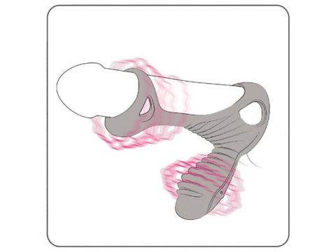 Pierścień wibrujący silikonowy Gladiator Adrien Lastic 9 cm z pilotem
