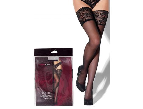 Pończochy czarne Kiss Me S/M - 2