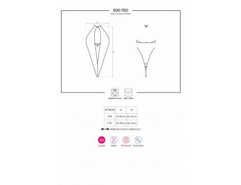 Body erotyczne Obsessive z otwartym krokiem L/XL - 4