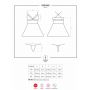 Czerwony babydoll siateczkowy z stringami Obsessive XXL - 4