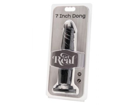 Dildo realistyczne ToyJoy Get Real czarne 18 cm - 4