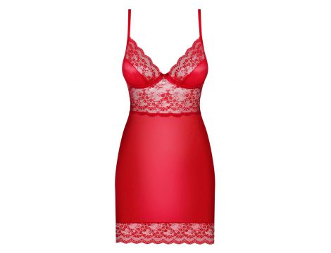 Gorset Lovica z stringami Obsessive czerwony XXL - 5