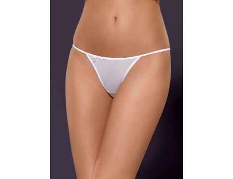 Stringi otwarte Obsessive Luiza transparentne białe L/XL - 3