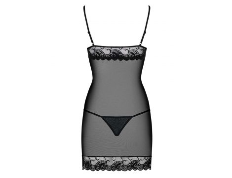 Koronkowa prześwitująca koszulka z stringami Wonderia Obsessive L/XL - 2
