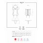 Gorset i stringi Obsessive czerwony koronka S/M - 4