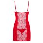 Koronkowa koszulka Heartina z stringami Obsessive czerwona S/M - 3