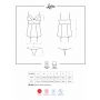 Gorset i stringi Lovica Obsessive czerwony S/M - 4