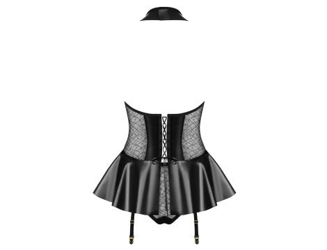 Gorset i figi wet look Obsessive S/M - 6