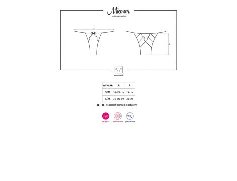 Figi otwarte koronkowe Miamor Obsessive L/XL - 3