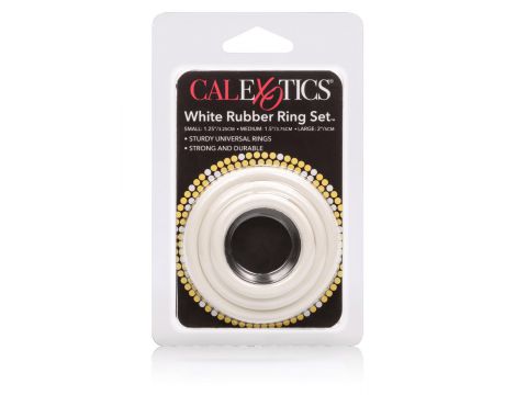 Zestaw 3 pierścieni erekcyjnych gumowych Calexotics biały 5 cm - 4