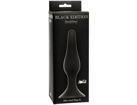 Korek analny Slim XL Lola Toys silikonowy czarny 155 cm