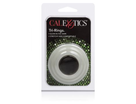 Pierścienie erekcyjne silikonowe Tri-Rings Calexotics białe - 3