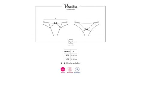 Koronkowe stringi otwarte Picantina Obsessive S/M - 3