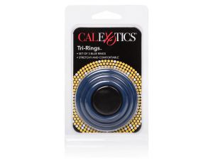 Pierścienie erekcyjne Tri Rings Calexotics silikonowe niebieskie