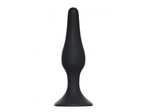 Korek analny silikonowy Slim Medium Lola Toys czarny 11,5 cm