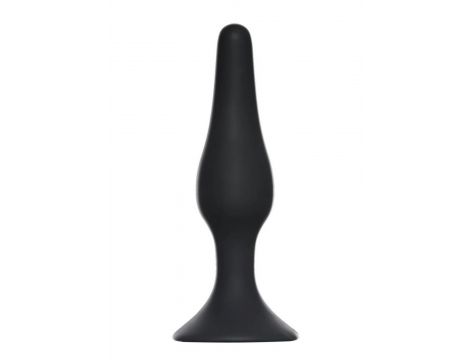 Korek analny silikonowy Slim Medium Lola Toys czarny 11,5 cm
