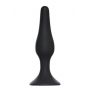 Korek analny silikonowy Slim Medium Lola Toys czarny 11,5 cm - 2