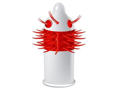 Prezerwatywy Egzo Ugly Coyote z wypustkami - 3
