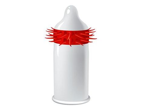 Prezerwatywy z wypustkami Egzo Hot Red czerwone - 3