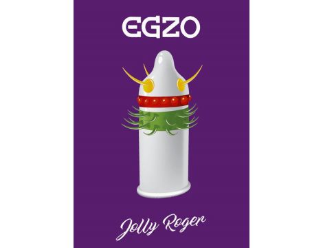 Prezerwatywy z wypustkami Egzo Jolly Roger - 3