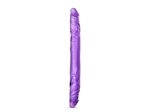 Podwójne dildo Blush B Yours fioletowe 36 cm PVC - 2