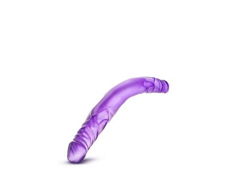 Podwójne dildo Blush B Yours fioletowe 36 cm PVC - 4