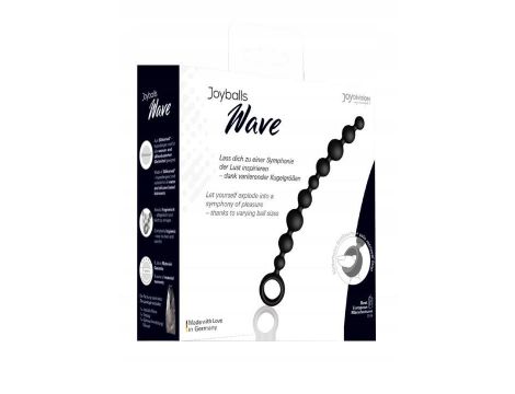 Kulki analne Joyballs Wave długie czarne silikonowe 29 cm