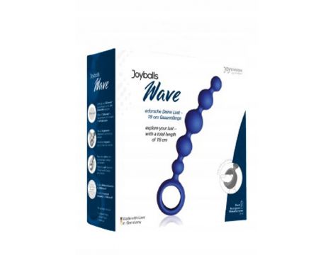 Kulki analne Joyballs Wave JoyDivision niebieskie 17,5 cm - 2