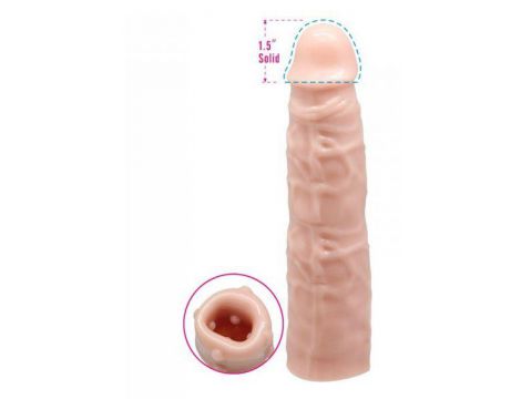 Przedłużka na penisa Toyz4lovers TPE 22.5 cm cielista - 2