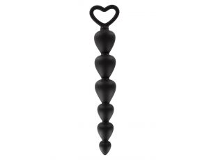 Koraliki analne silikonowe ToyJoy czarne 17.5 cm