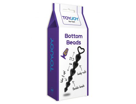 Koraliki analne silikonowe ToyJoy czarne 17.5 cm - 2