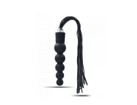 Wtyczka analna pejcz Toyz4lovers silikonowa skórzana 19,5 cm