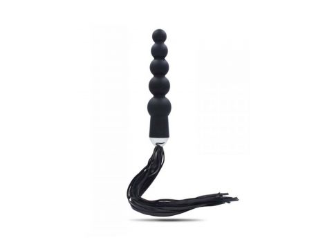 Wtyczka analna pejcz Toyz4lovers silikonowa skórzana 19,5 cm - 2