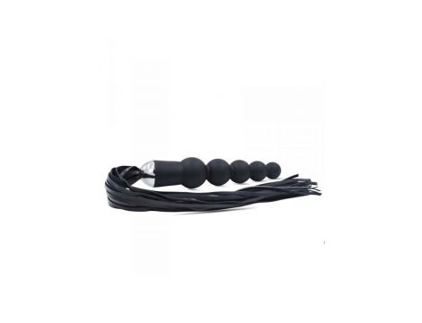 Wtyczka analna pejcz Toyz4lovers silikonowa skórzana 19,5 cm - 3