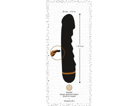 Wibrator realistyczny You2Toys Bendy Ripple czarny 16,5 cm - 15