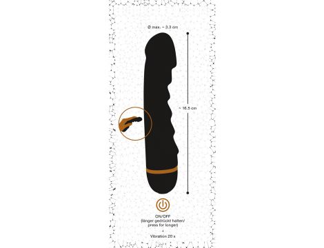 Wibrator realistyczny You2Toys Bendy Ripple czarny 16,5 cm - 18