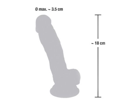 Realistyczne dildo silikonowe Medical Silicone 18 cm - 15