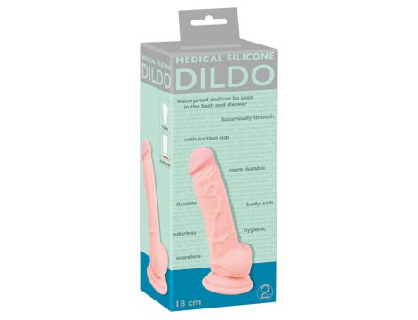 Realistyczne dildo silikonowe Medical Silicone 18 cm - 3