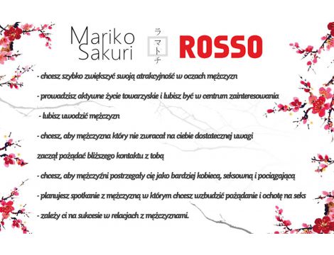 Feromony damskie Mariko Sakuri ROSSO 50ml - 2