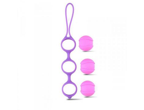 Kulki silikonowe Toyz4lovers fioletowe 21 cm - 4