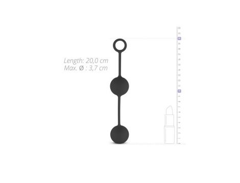 Kulki miłości Canon Balls EasyToys czarne silikonowe 20 cm - 5
