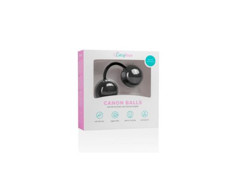 Kulki miłości Canon Balls EasyToys czarne silikonowe 20 cm - 6