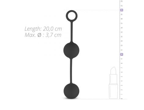 Kulki miłości Canon Balls EasyToys czarne silikonowe 20 cm - 11