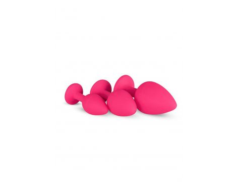 Zestaw silikonowych wtyczek analnych EasyToys różowy - 2
