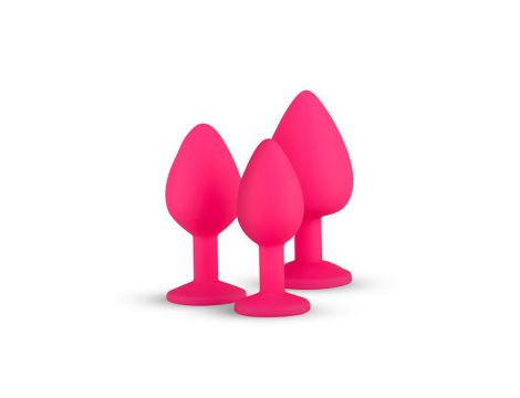 Zestaw silikonowych wtyczek analnych EasyToys różowy - 4