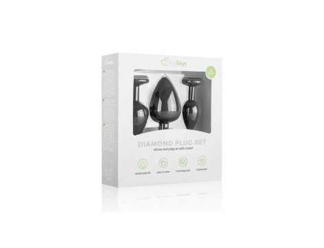 Zestaw silikonowych korków analnych EasyToys czarny - 5