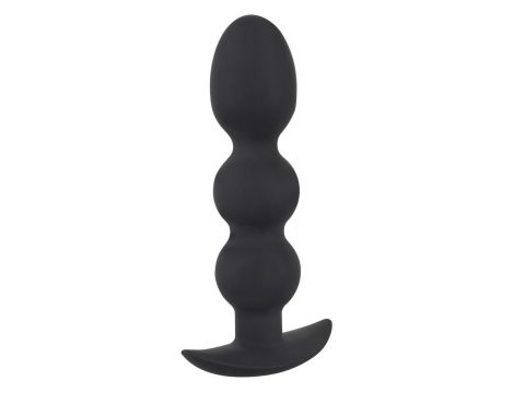 Korek analny kulowy Black Velvets Heavy Beads czarny silikonowy 13,3 cm - 5