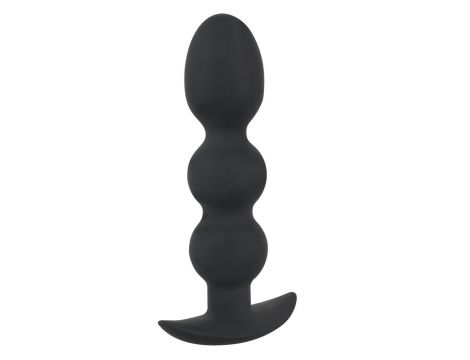 Korek analny kulowy Black Velvets Heavy Beads czarny silikonowy 13,3 cm - 6