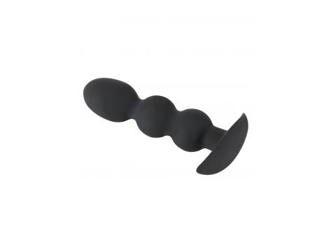 Korek analny kulowy Black Velvets Heavy Beads czarny silikonowy 13,3 cm - 8